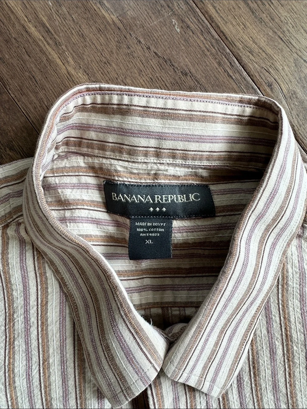 Banana Republic Men's Striped Dress Shirt